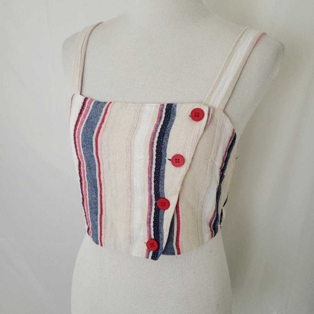 Hashtag 1990s style striped crop top